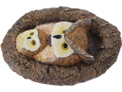 Estatua De Búho De Resina Para Jardín, Pequeña Decoración Para Árboles De Exterior.