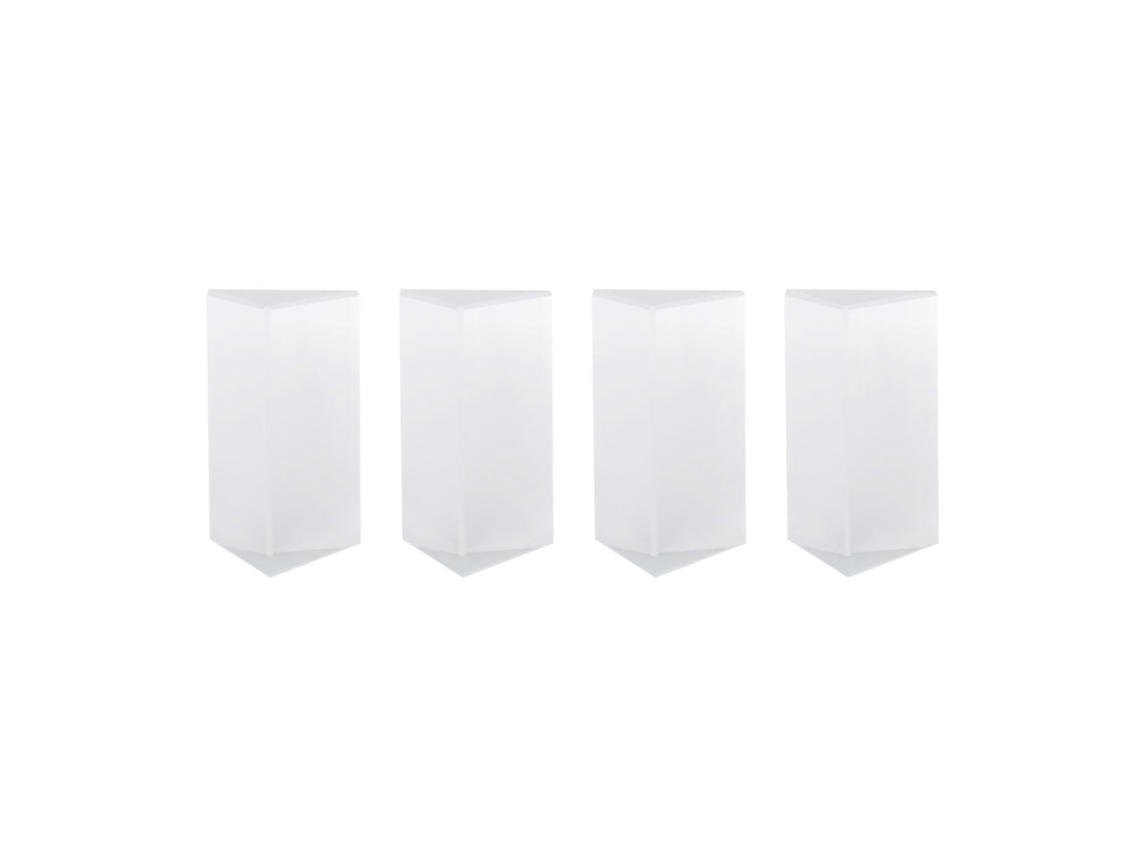 prismas triangulares transparentes para luces de arcoíris, prismas ópticos de cristal, vidrio, enseñanza de física, espectro de luz refractada