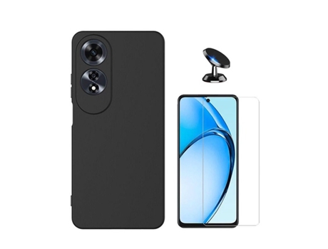 Funda Clearglass Carro Compativel para Oppo Oppo A60 PHONECARE Negro