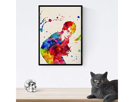 Lámina Para Enmarcar Harry Potter. Poster Estilo Acuarela. Lamina Con Imágenes De La Película Harry Potter. Papel 250 Gr. Sin Marco