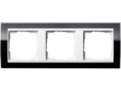 3fach Rahmen Event Klar, Standard 55, System 55 Schwarz 0213733 Gira (0213733)