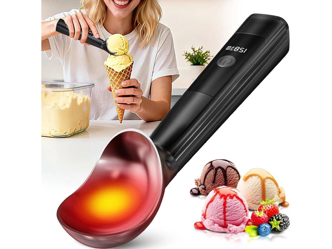 Cuchara eléctrica con calefacción para helado duro - Fácil de usar para personas mayores y niños - DIGITALLAB
