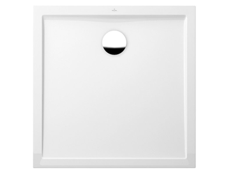 Plato de ducha cuadrado Futurion Flat Quaryl de VILLEROY & BOCH 900x900 mm,