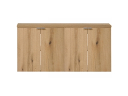 Conjunto de 2 muebles bajo lavabo Newport con puertas 120x60x40 cm - Efecto Roble [EN.CASA]