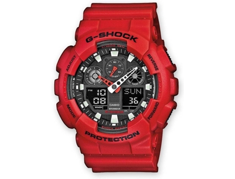 Reloj CASIO G-Shock Hombre (Acero y Resina - Rojo)
