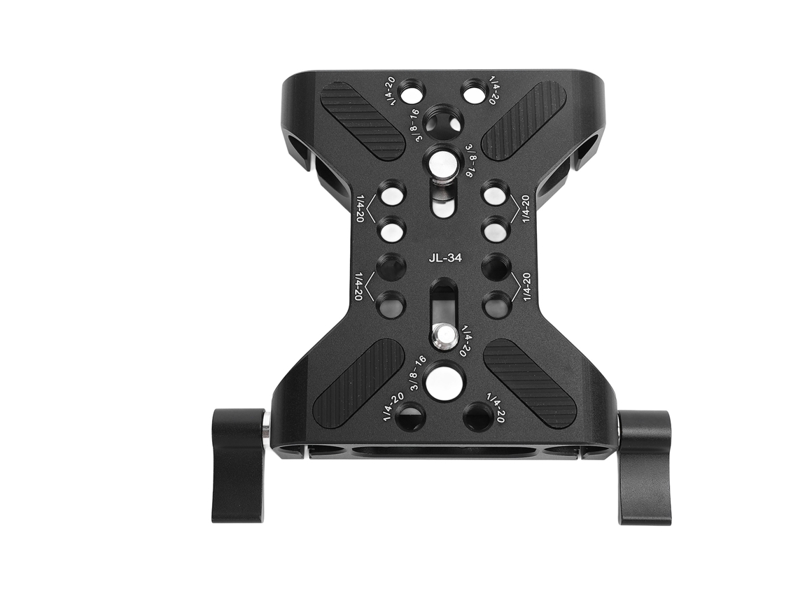 Placa Base Para Cámara Con Rail De 15mm Placa De Liberación Rápida Doble Agujero Para Accesorios De Fotografía
