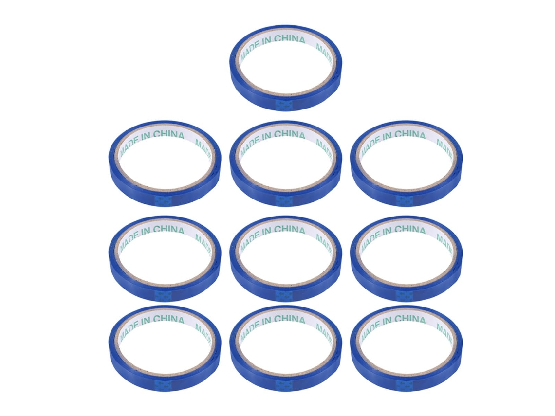 10 Rollos De Cinta Embalaje Bopp Resistente Al Desgarro Y Fácil Romper, 1,2 Cm Ancho, Para Envasado