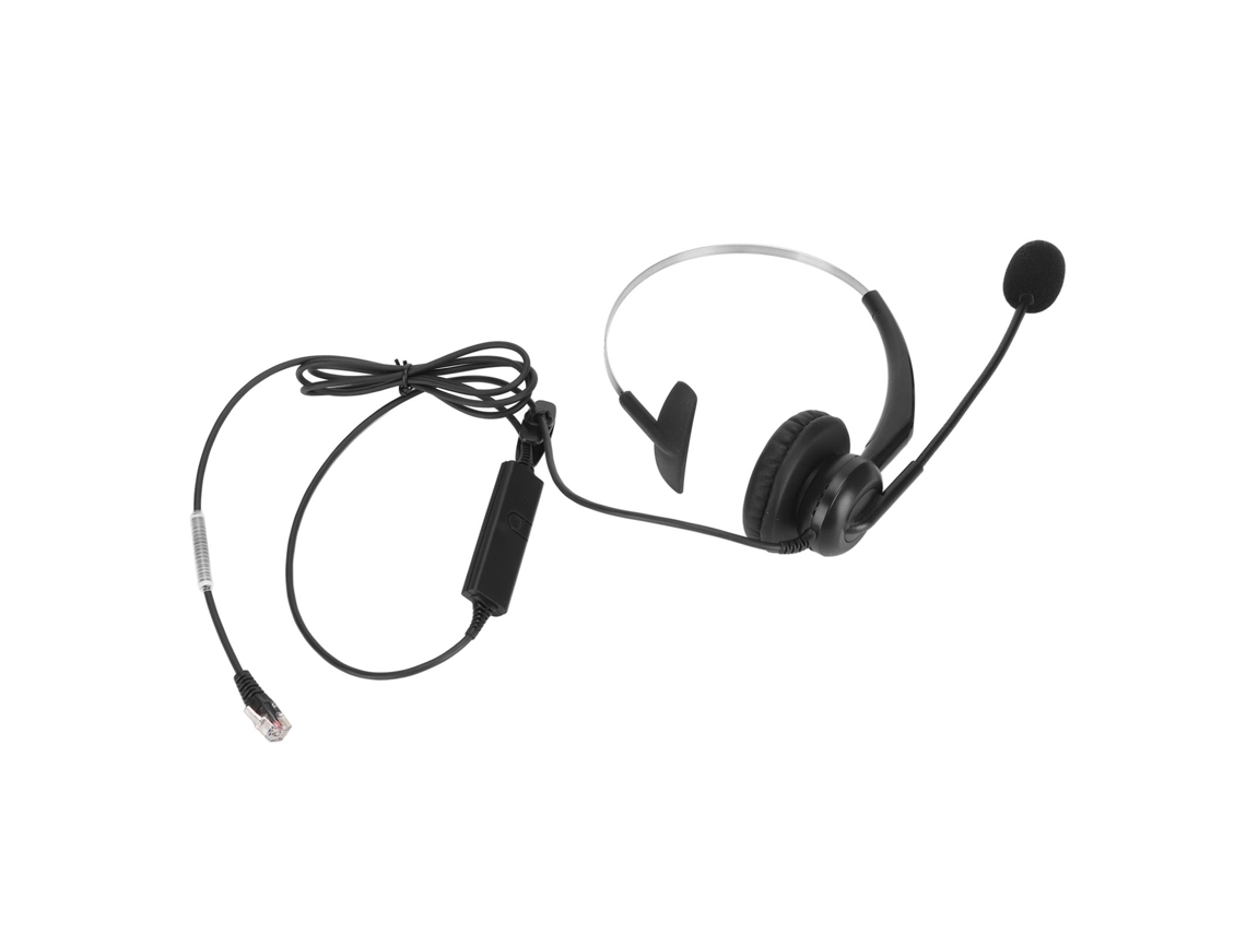 Auriculares Telefónicos Con Cancelación De Ruido, Mono Para Llamadas Vf31, Alámbricos Circumaurales Con Conector Rj9
