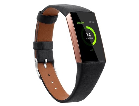 Correa de Cuero para Fitbit Charge3 / Charge4 CO-PHÉNIX ALCA11 Negro S