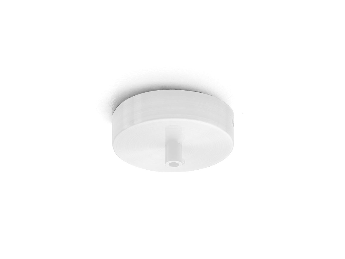 Rosetón de techo Alice IP20 redondo de metal blanco para lámparas suspendidas, base de techo moderna, conexión central, fácil instalación Gea Luce