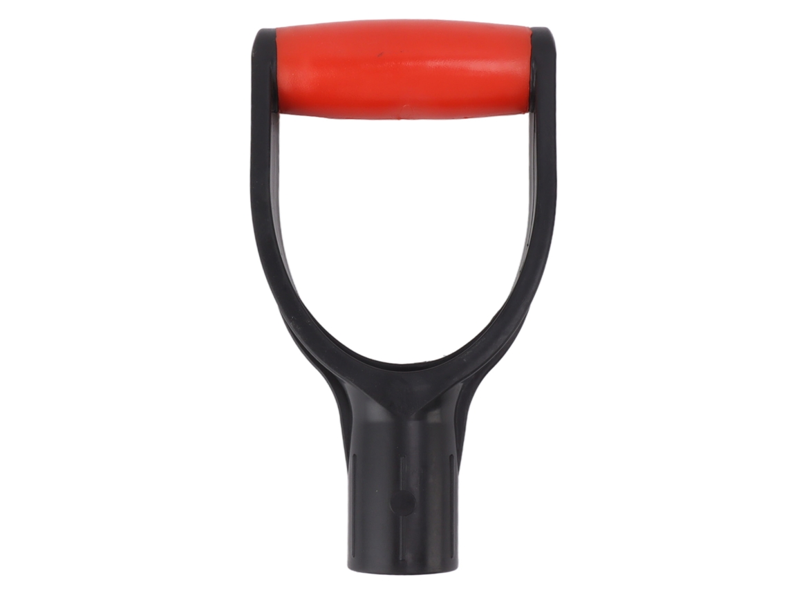 Empuñadura de silicona de 32 mm para pala de nieve roja y negra