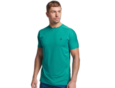Camiseta para Hombre SUPERDRY (XL - Poliéster - Azul)