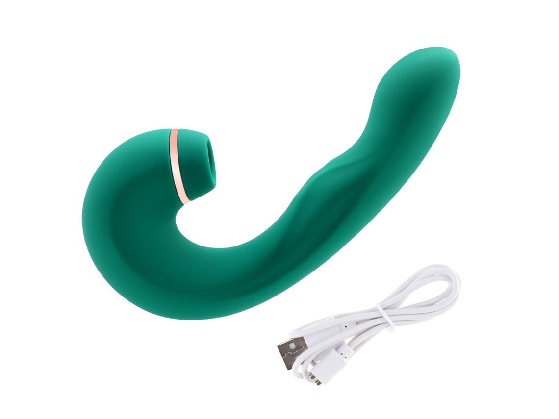Vibrador De Succin Retrctil Automtico De 10 Frecuencias Para Mujeres (verde)