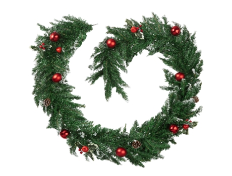 Corona De Navidad Verde con Bolas Y Pinhas De Anset 2.7M