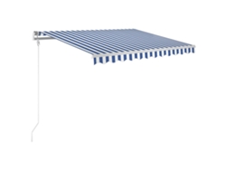 Maison Exclusive - Toldo Automático Retráctil Azul Y Blanco 300x250 Cm