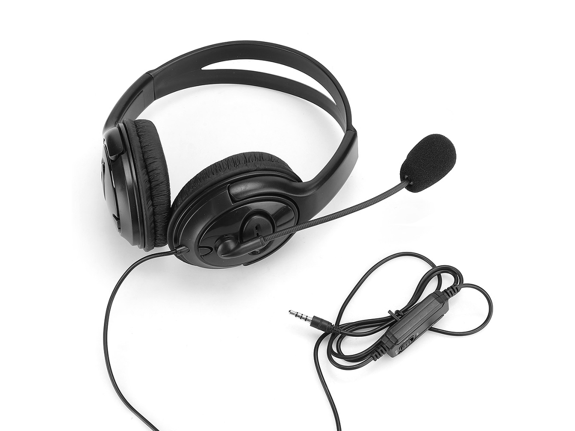Auriculares Gaming Ligeros De Abs De 3,5 Mm Con Bobina Móvil Para Ps4, Color Negro, Con Embalaje Blanco.