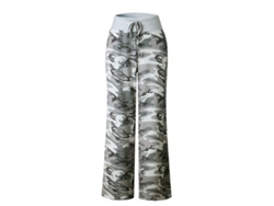 Pantalones De Pijama De Pierna Ancha Para Mujer Con Estampado Floral Y Cordón Ajustable Para Mayor Comodidad.