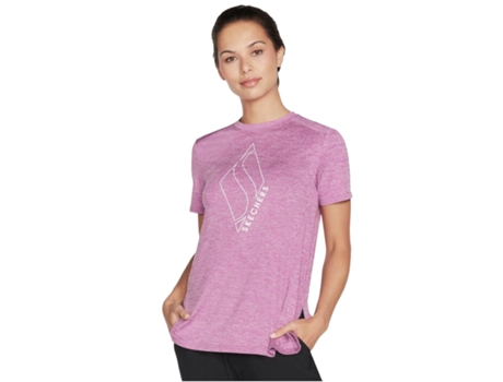 Camiseta SKECHERS Mujer (Algodón - Morado - S)