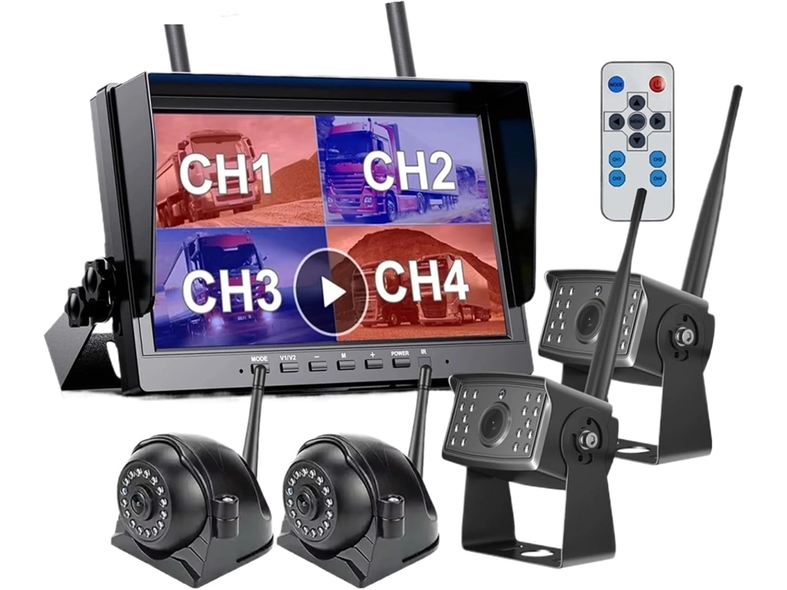 Cámara De Visión Trasera Digital Inalámbrica Para Camión, Remolque, Caravana, Pantalla