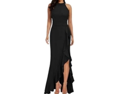 2026-vestido Largo De Verano Para Mujer Con Falda De Volantes Y Split Sexy Para Ocasiones Formales