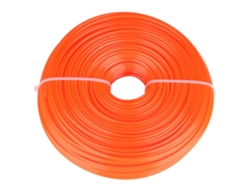 Fio De Cortador De Grama Nylon Quadrado 2,4mm, 100m, Cor Laranja