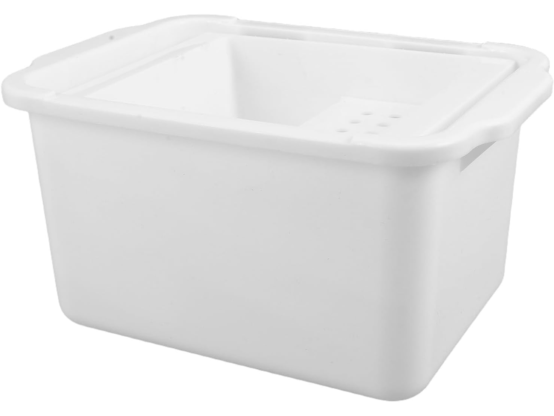 Caja Blanca Colgante Para Limpiar Pizarras Con Sistema De Drenaje Y Contenedor De Accesorios.