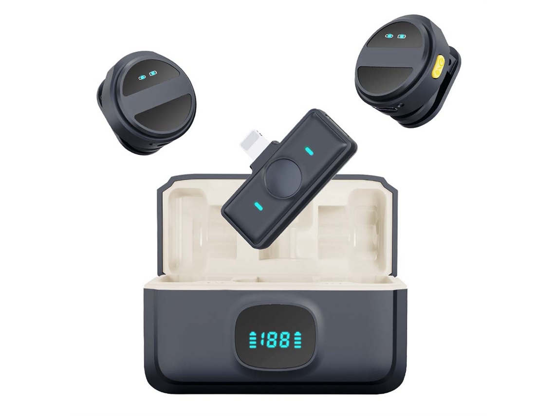 Micrófono Lavalier Inalámbrico Con Cancelación De Ruido, Grabación De Audio Y Video.