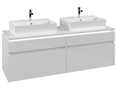 Villeroy &amp Boch Legato Vanity unit B677 1600x550x500mm 2 lavabos iluminación LED