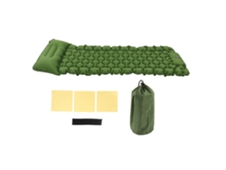 Colchón Inflable Para Camping Con Almohada Integrada Y Bomba Ligero Portátil Colchón De Dormir Verde Oliva