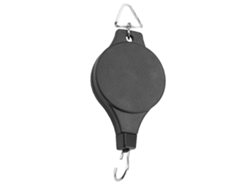 Gancho Telescópico Ajustable Con Polea Para Macetas, 90 Cm, 15 Kg, Abs, Nailon, Negro.