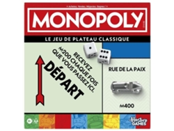 Monopoly Classic - Juego de mesa con caja de almacenamiento y peones grandes, de 2 a 6 jugadores, versión FR, a partir de 8 años