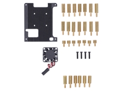 Veloriskku-dissipador De Calor Para Raspberry Pi 4b Com Ventilador Refrigerador De Cpu Armadura Embutida Em Alumínio