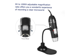 Microscopio Digital Usb 1000x Con 8 Led Y Soporte Ajustable Para Windows/mac