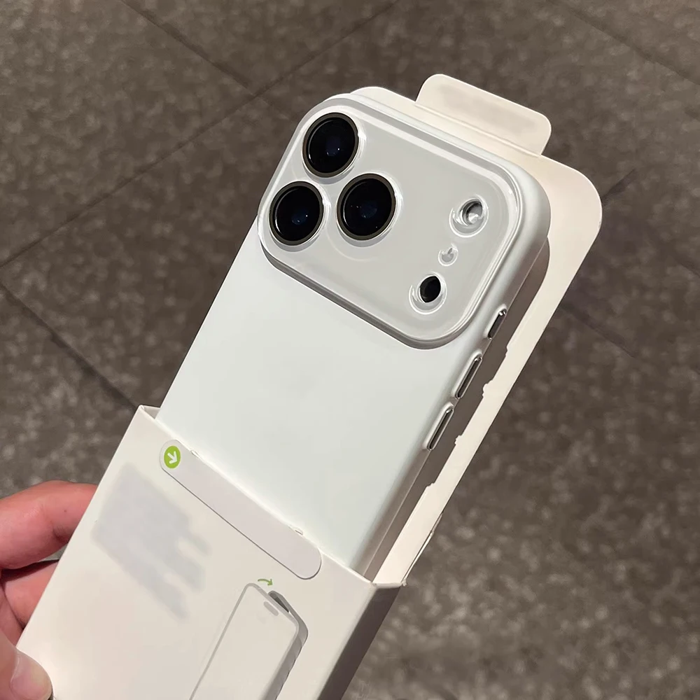 (iphone 17 Pro Max Blanco) Funda De Cristal Para Cámara De Iphone, Cubierta Trasera A Prueba De Golpes