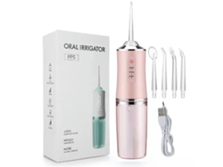 Irrigador Bucal Portátil Agua Dental Flosser Usb Recargable Rosa SIURN
