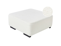 Otomana Beliani Lungo de Bouclé Blanco 80x80x35