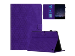 Funda de piel con diseño de panal y ranura para tarjetas para Amazon Fire HD 8 (2020), color morado (2022)