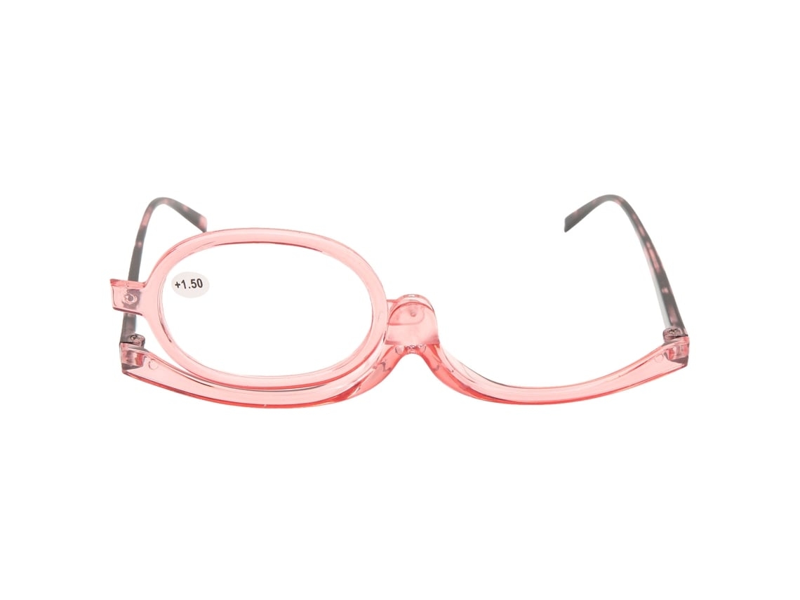Espejo de maquillaje con aumento, plegable y con lentes giratorias que pueden rotar 150 grados.