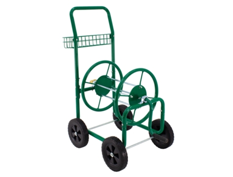 Carro Portamangueras 85X44X95 cm Verde Metal