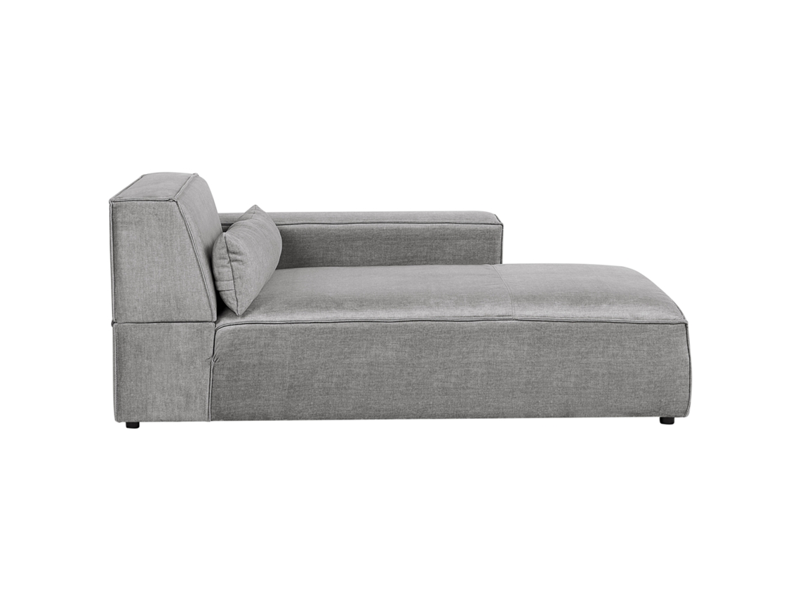 Chaise longue izquierdo BELIANI Hellnar de Poliéster Gris 102x176x70