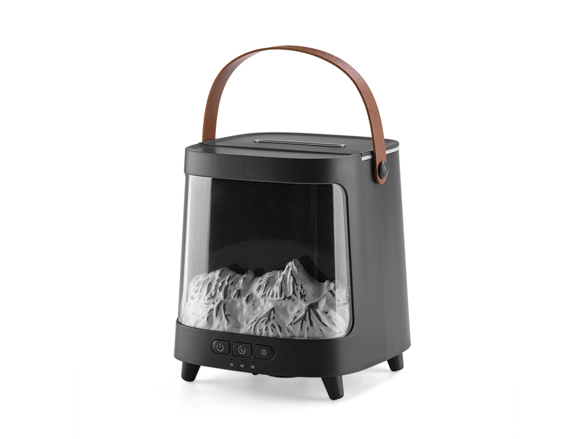 Humidificador de aire de 7 colores con temporizador, 300 ml MDUG (negro, tipo C)