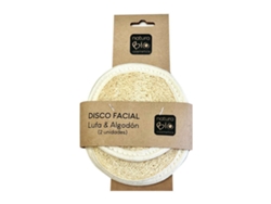 Discos faciales de lufa de algodón 2 unidades