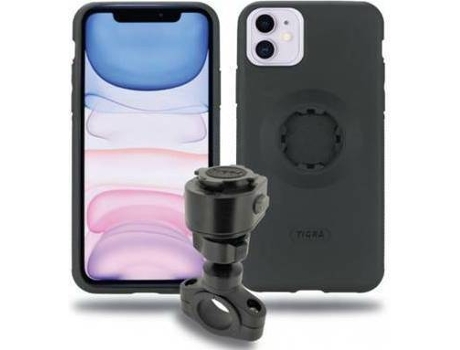 Casco TIGRA Mountcase Fit-Clic Iphone 11 Et Xr (Negro, Gris - TU)