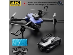 Mini Drone con cámara 4K HD Evitación de obstáculos de 360 (Duración de la batería: 15 min - Azul)
