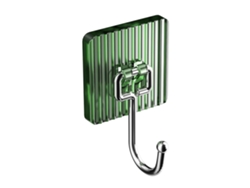 Gancho adhesivo resistente, sin necesidad de taladrar, para cocina y baño - Verde