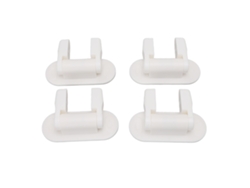 4 Cerraduras De Palanca De Seguridad Para Puertas Infantiles, Cerradura Antiapertura Para Puertas De Bebés, Color Blanco, Abs, Fácil Instalación.