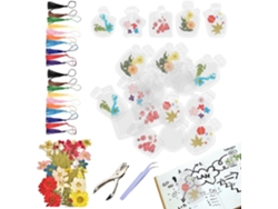 Bloques Transparentes Para Libros Con Flores Secas - Juego De Cubiertas De Libros Hechas A Mano Con Flores -