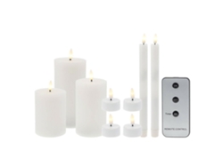 Well Home Set de 9 Velas LED de Diferentes Tamaños con Control Remoto