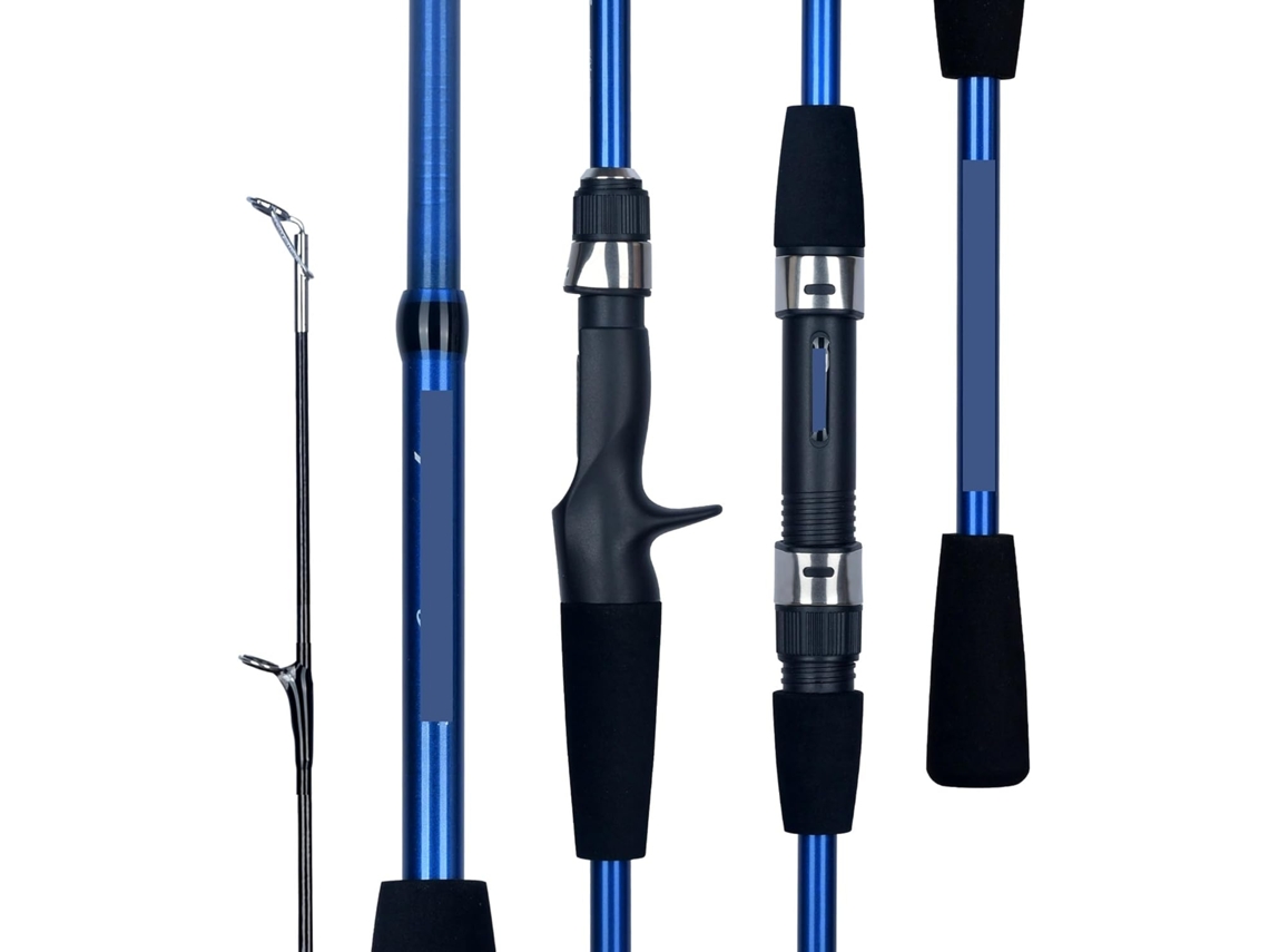 Caña De Pescar Mini Ultralight Carbon Spinning Rod, 4/5 Secciones, 1.8/2.1m, Para Señuelos, 2.1m, Resistente