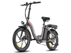 Bicicleta eléctrica Fafrees F20, motor de 250 W, batería de 36 V 20 Ah, neumáticos de 20 pulgadas, frenos de disco mecánicos, color gris